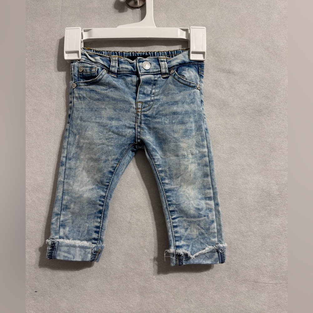 7 For All Mankind Light Blue Kids Jeans size 12M gently used baby jeans
